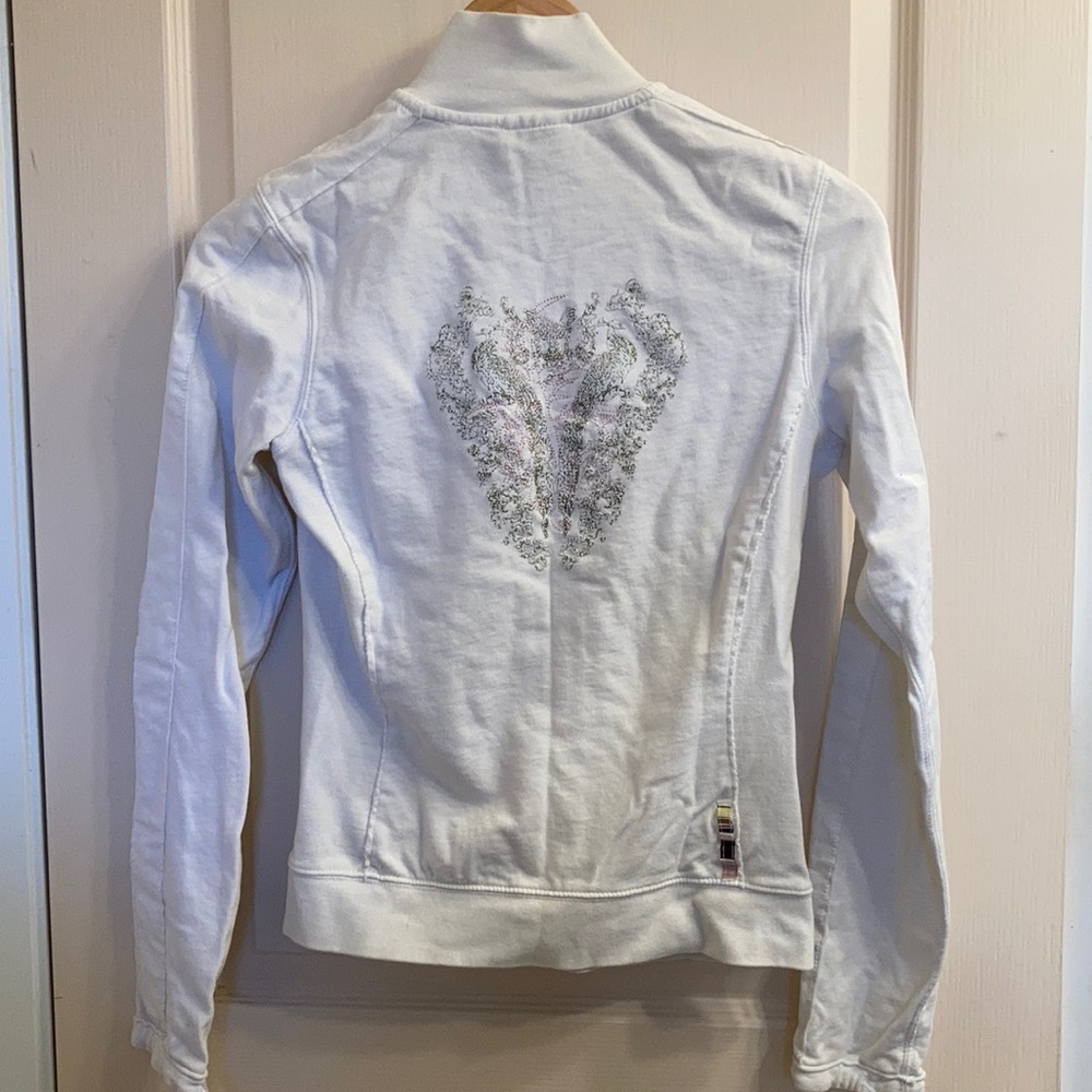 Triple 5 Soul cotton white zip up jacket